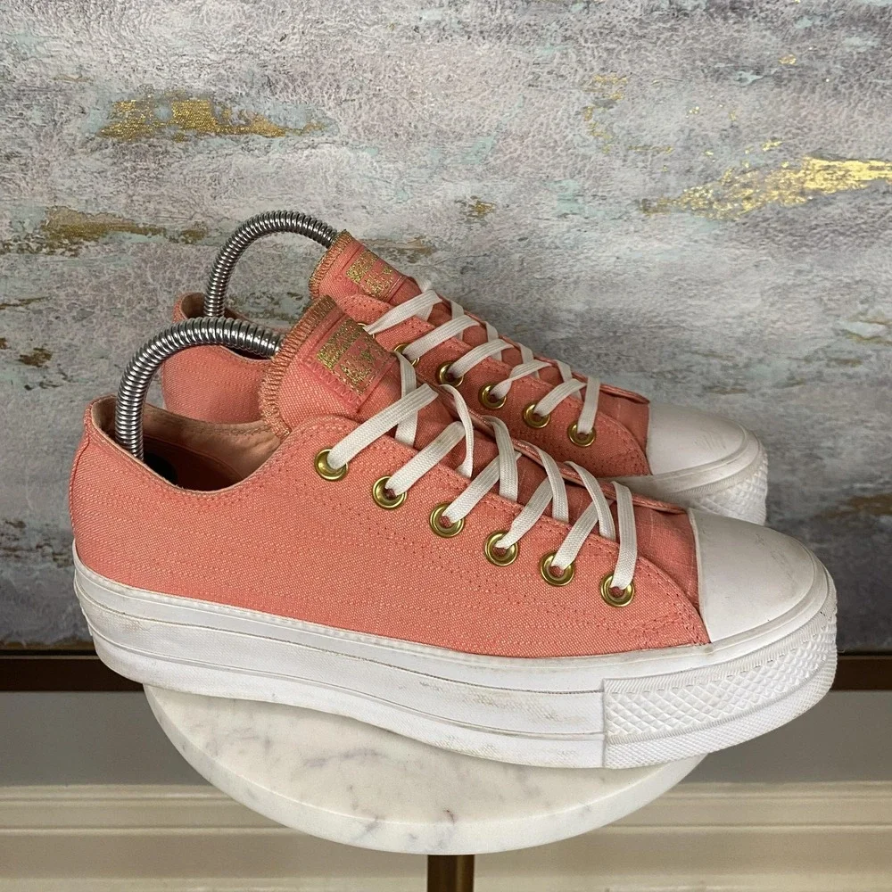 Converse Chuck Taylor All Star Lift Shoes Womens Size 8 Pink Platform Sneakers